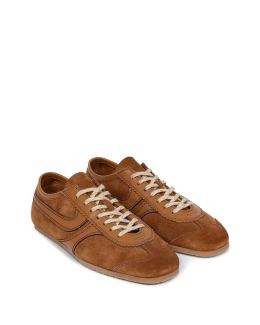 Dries Van Noten Brown Sneakers With Suede Inserts for men
