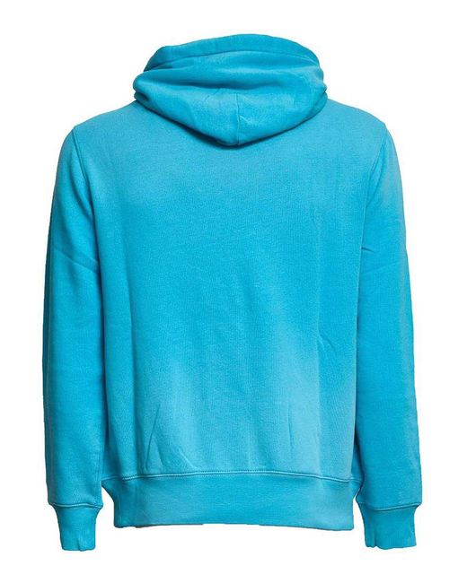 Polo Ralph Lauren Blue Polo Bear Cotton Blend Hoodie for men