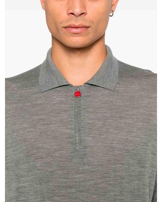 Kiton Gray Polo for men