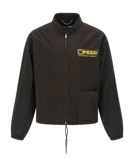 Maison Margiela Black Printed Jacket for men