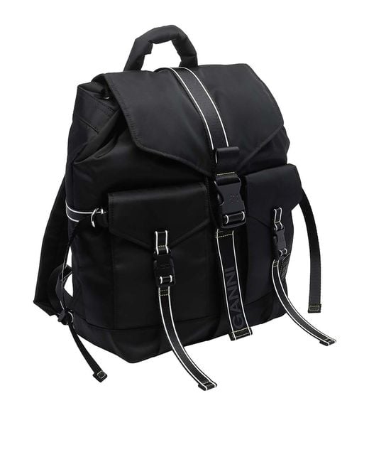 Ganni Black Re-Tech Backpack