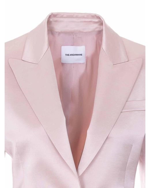 ANDAMANE Pink Petal Rose Bianca Blazer
