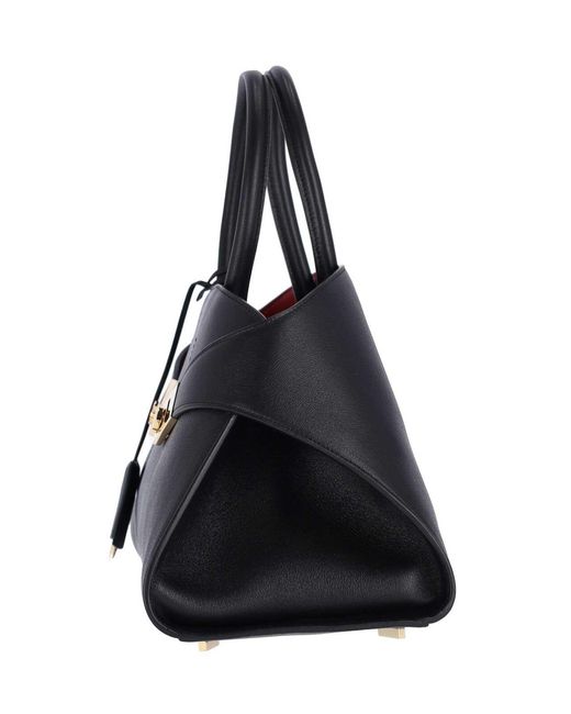 Ferragamo Black Average Two -Tone Bag