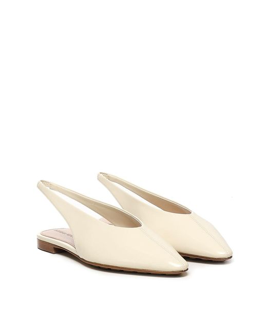Bottega Veneta Natural Sofia Slingback Ballet Pumps
