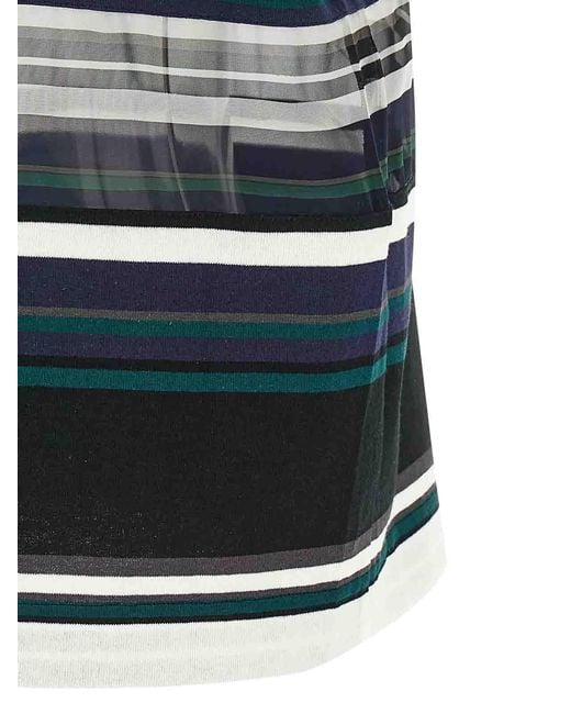 Sacai Black Organza Insert T-Shirt