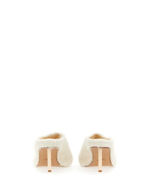 Jacquemus White Nuvola Heeled Mules