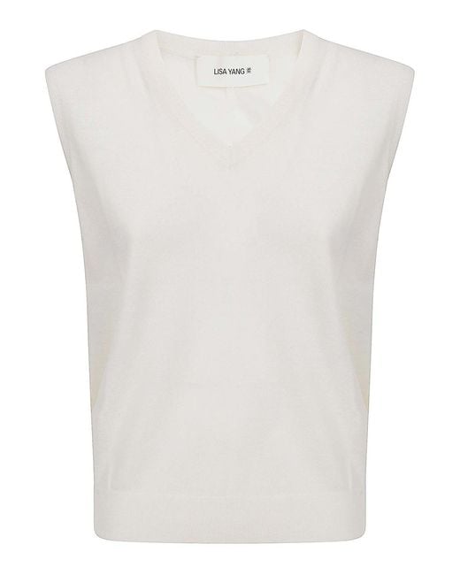 Lisa Yang White Lauri Top