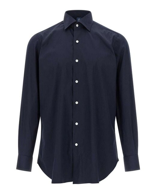 Finamore 1925 Blue Napoli Shirt for men
