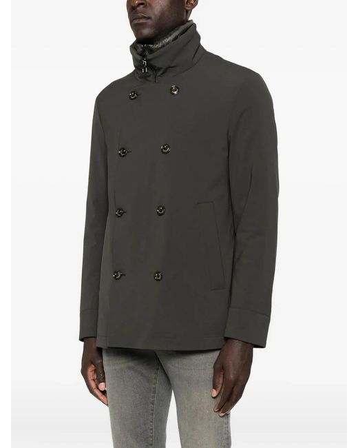 Montecore Black Double-Breasted Down-Padded Jacket for men