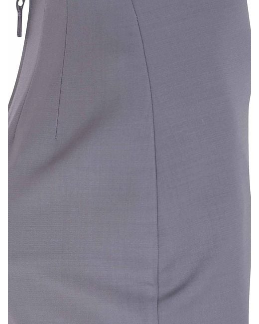 Rick Owens Gray Dirt Pillar Skirt