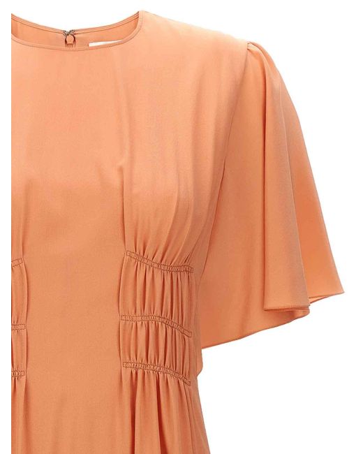 Chloé Orange Curled Dress Dresses