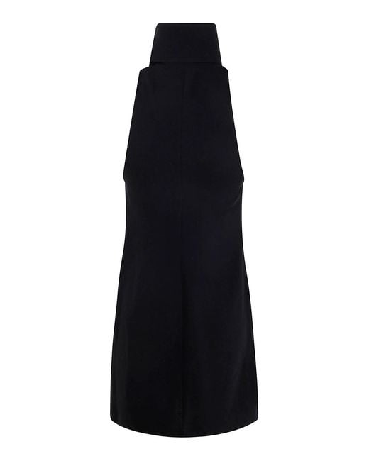 Courreges Black Dress Scarf Mockneck