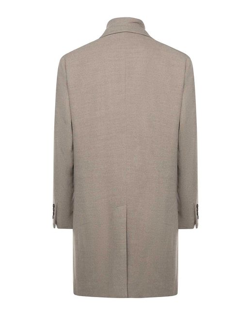 Eleventy Gray Wool Coat for men