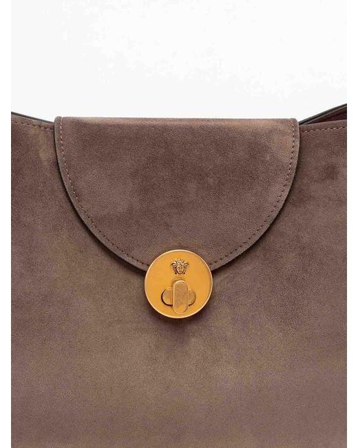 Versace Brown Medium Suede Bag