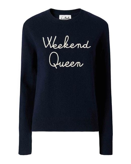Mc2 Saint Barth Women's Blue Maglione Weekend Queen