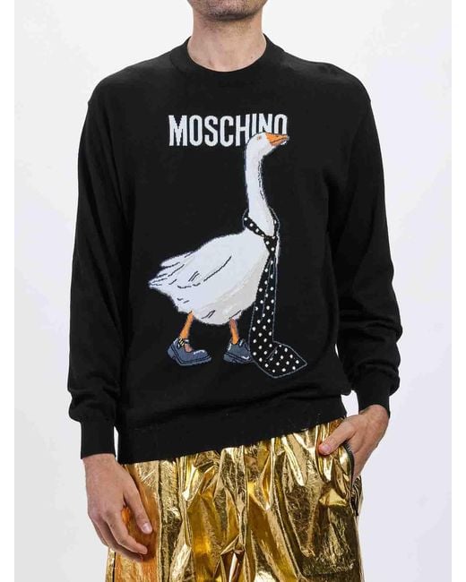 Moschino Blue Goose Sweater for men