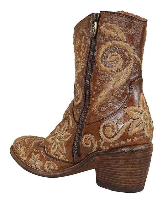 Fauzian Jeunesse Brown Embroidered Boot