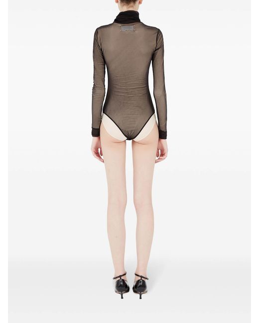 Maison Margiela Gray Sheer Bodysuit