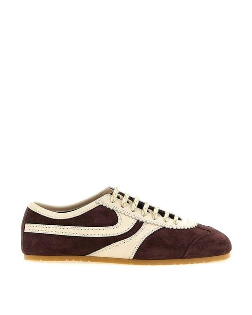 Dries Van Noten Brown Suede Sneakers