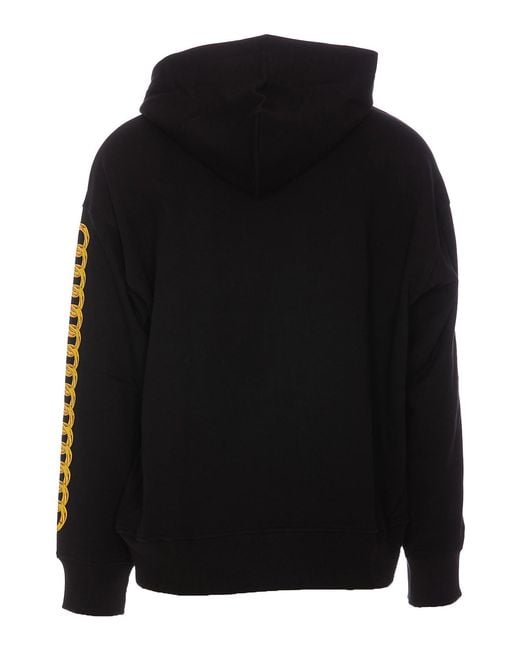 Versace Jeans Couture Black Chain Logo Hoodie for men