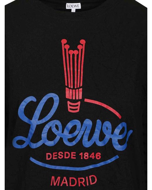 Loewe Black Cotton Blend T-Shirt