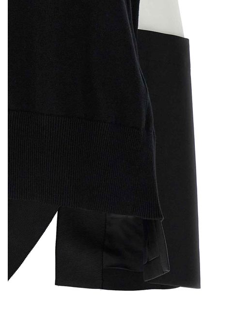 Sacai Black Patchwork Sweater