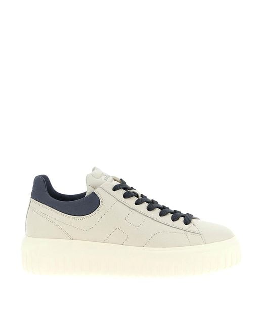 Hogan White 'H-Stripes' Sneakers for men