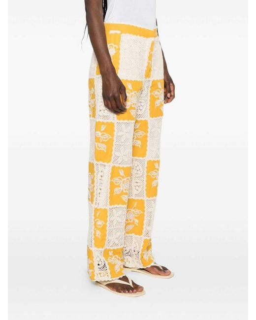 Farm Rio Yellow Check Trousers