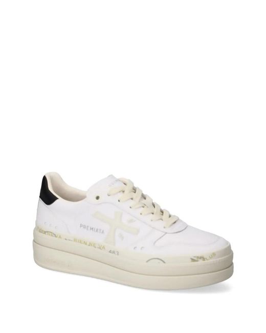 Premiata White Micol Sneakers