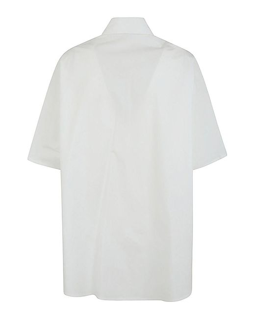 Liviana Conti White Cape Shirt