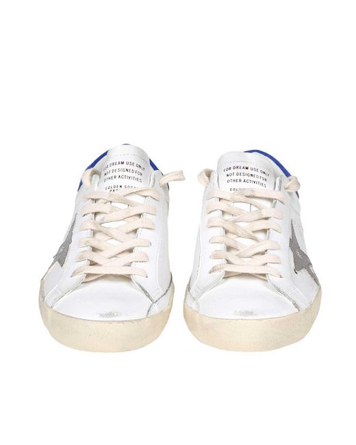 Golden Goose Deluxe Brand White Super Star Sneakers In Leather for men