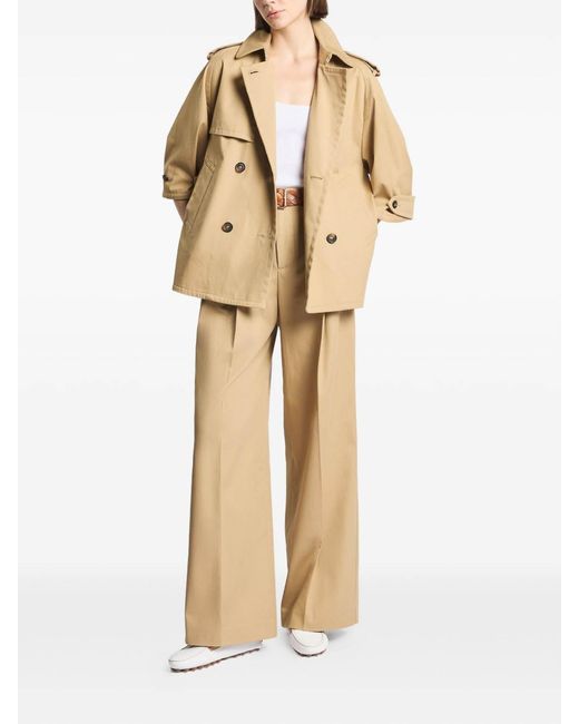 Fay Natural Short-Sleeve Double-Breasted Trench