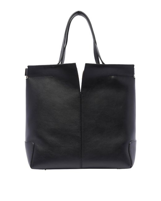Tod's Black Small Tods Di Folio Shopping Bag