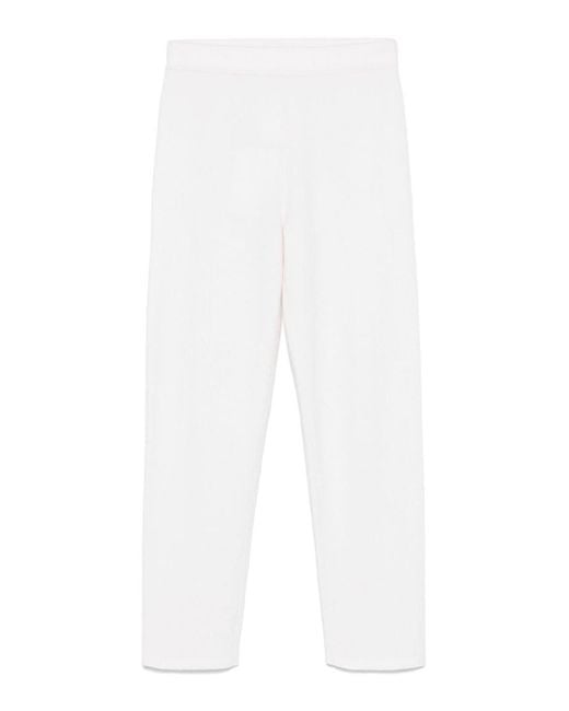 Max Mara White 'Larix' Knit Pants