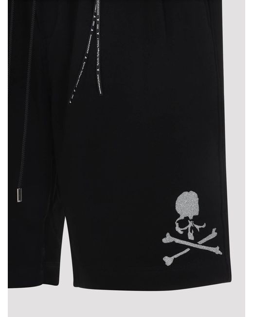 Mastermind Japan Black Glass Beads Shorts for men