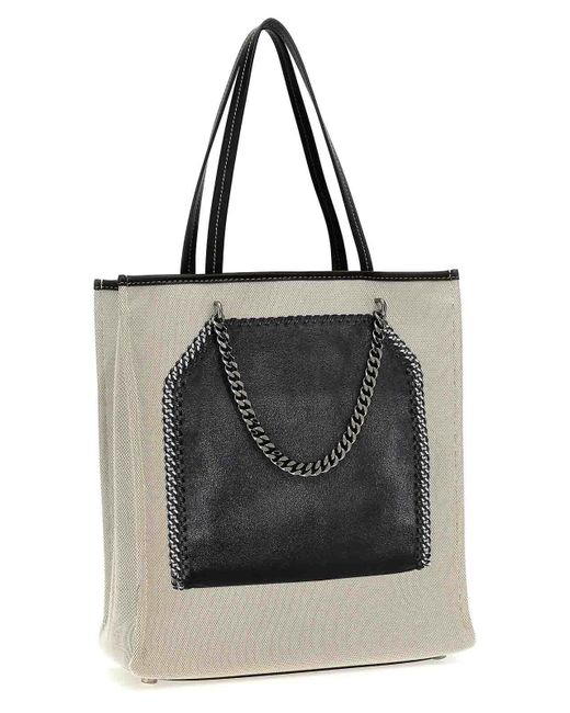 Stella McCartney Black Trompe Loeil Print On Shopping Bag