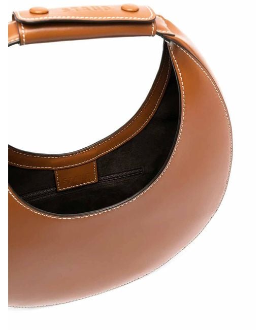 Staud Brown Moon Leather Bag