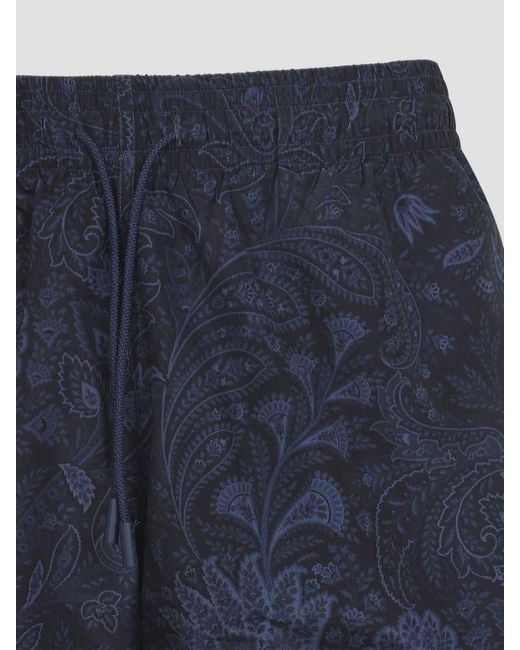 Etro Blue Trunk Roma Swim Shorts for men