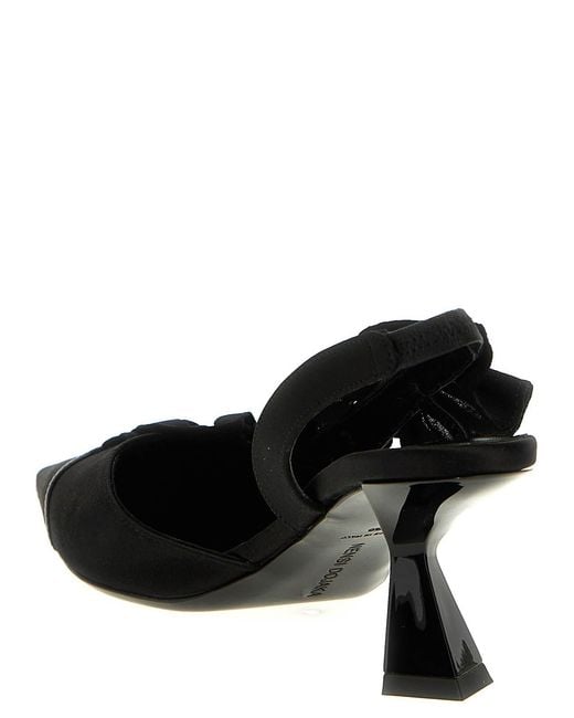 Nensi Dojaka Black Slingback Ruffles