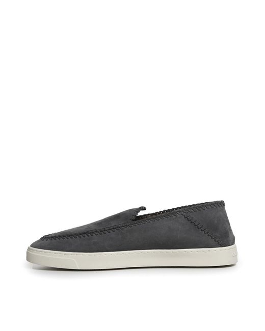 Giorgio Armani Gray Suede Loafers for men