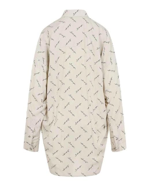 Balenciaga White Elevated Elegance Mini Shirt