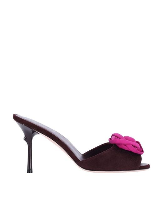 Roger Vivier Purple Rose Vivier Mules