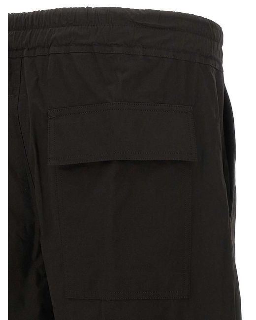 Rick Owens Black Dietrich Drawstring Pants for men