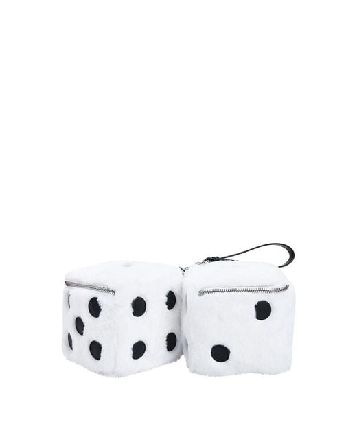 Moschino White Dice Bag