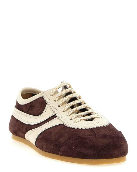 Dries Van Noten Brown Suede Sneakers