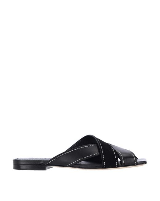Tod's Black Leather Sandals