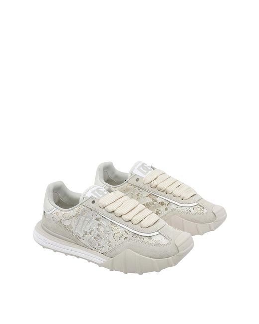 Dolce & Gabbana White And Dg Atlhetic Sneakers