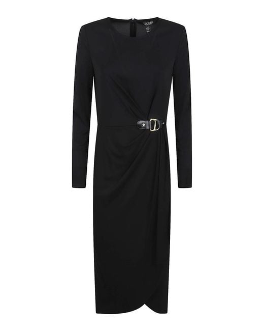 Ralph Lauren Black Sablise-Long Sleeve-Day Dress