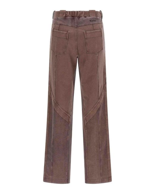 The Attico Brown Front Split Pants