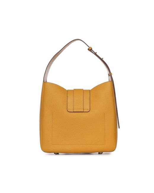 Hogan Orange Trend Leather Hobo Bag
